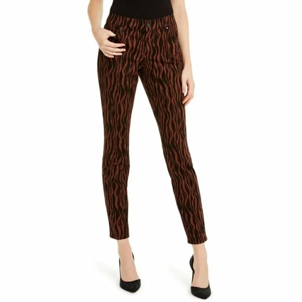 Inc International Concepts Tiger-Print Skinny Jeans sz 16